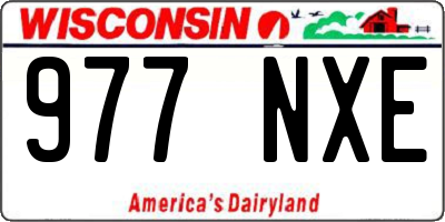 WI license plate 977NXE