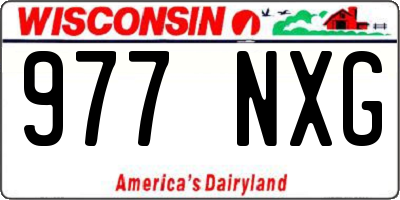 WI license plate 977NXG