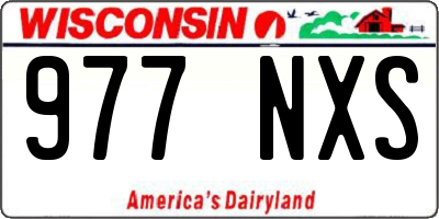 WI license plate 977NXS