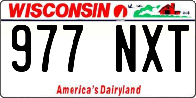 WI license plate 977NXT