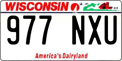 WI license plate 977NXU