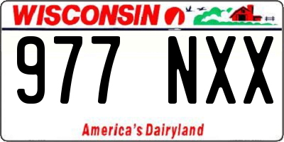 WI license plate 977NXX