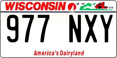 WI license plate 977NXY
