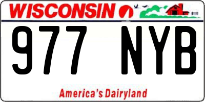 WI license plate 977NYB