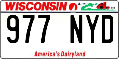 WI license plate 977NYD