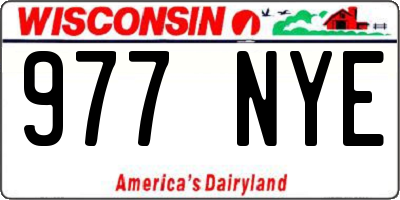 WI license plate 977NYE