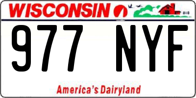 WI license plate 977NYF