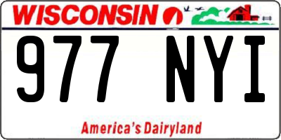 WI license plate 977NYI