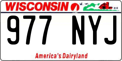 WI license plate 977NYJ