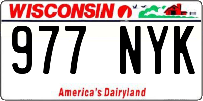 WI license plate 977NYK