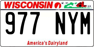 WI license plate 977NYM