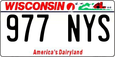 WI license plate 977NYS