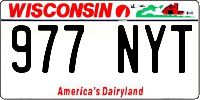 WI license plate 977NYT