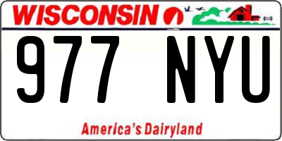 WI license plate 977NYU