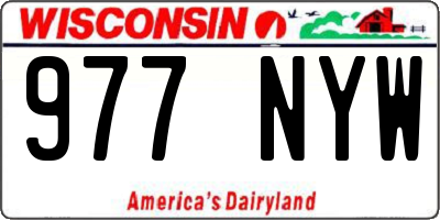WI license plate 977NYW