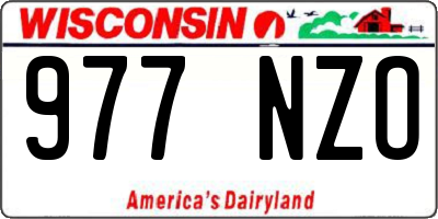 WI license plate 977NZO