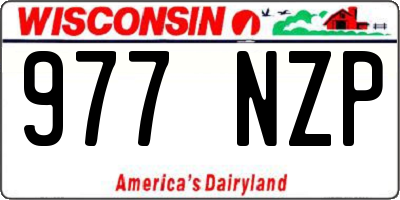WI license plate 977NZP