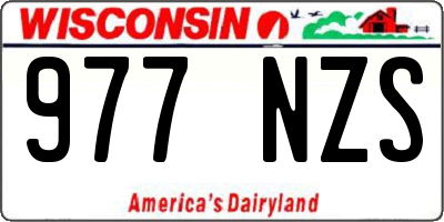 WI license plate 977NZS