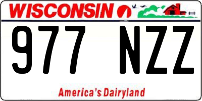 WI license plate 977NZZ