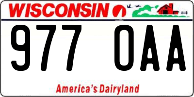WI license plate 977OAA