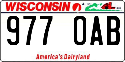 WI license plate 977OAB