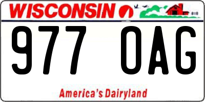 WI license plate 977OAG