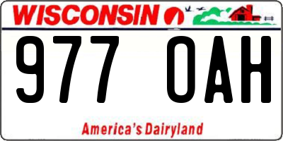 WI license plate 977OAH