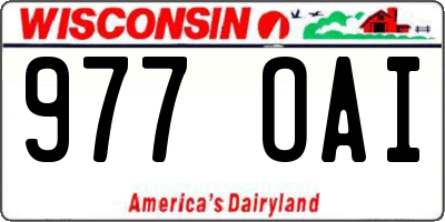 WI license plate 977OAI