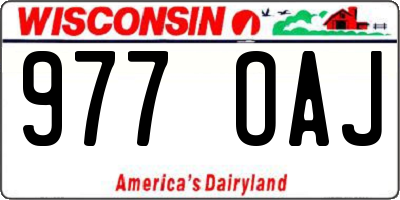 WI license plate 977OAJ