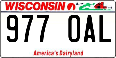 WI license plate 977OAL