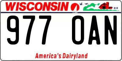 WI license plate 977OAN