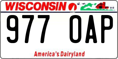 WI license plate 977OAP