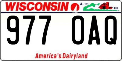 WI license plate 977OAQ