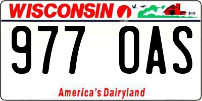 WI license plate 977OAS