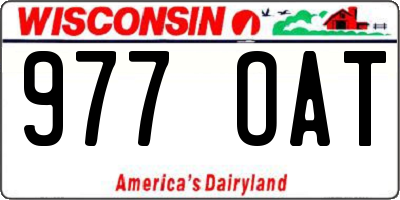 WI license plate 977OAT