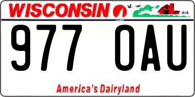 WI license plate 977OAU