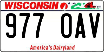 WI license plate 977OAV