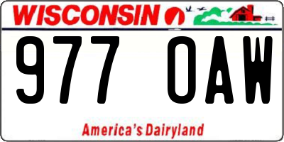 WI license plate 977OAW