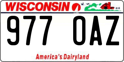 WI license plate 977OAZ