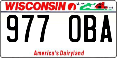 WI license plate 977OBA