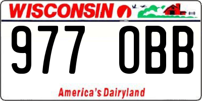 WI license plate 977OBB