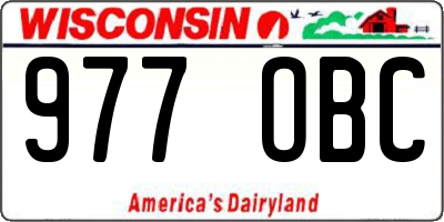 WI license plate 977OBC