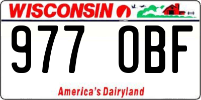 WI license plate 977OBF