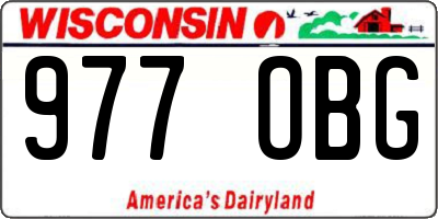 WI license plate 977OBG