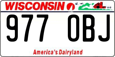 WI license plate 977OBJ