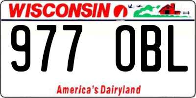 WI license plate 977OBL