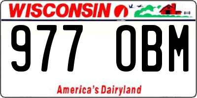 WI license plate 977OBM