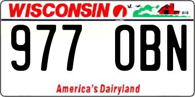 WI license plate 977OBN