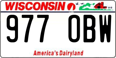 WI license plate 977OBW