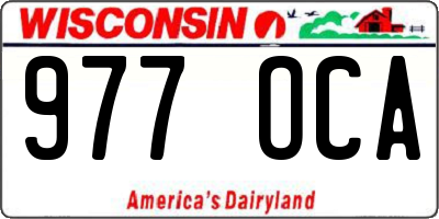 WI license plate 977OCA